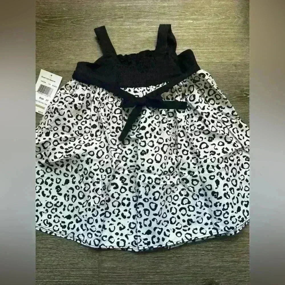 Girls Leopard Print Dress 4T  Colorfull Bows Good Lad Retail $35